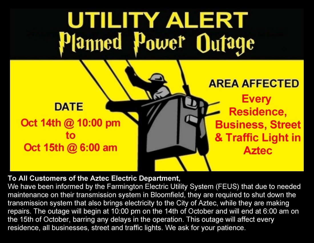Electric Outage 10/14 - 10/25